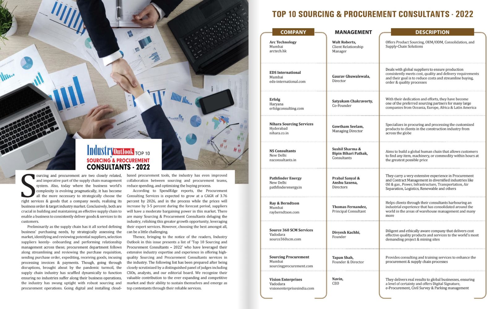 Top 10 Sourcing & Procurement Consultants — 2022